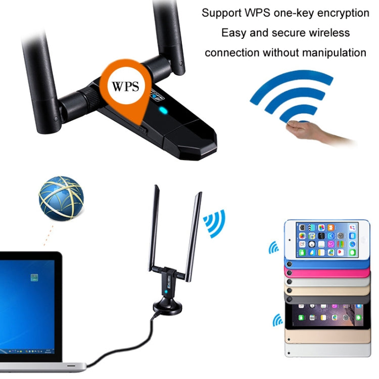 1200m Wireless Network Card 802.11AC USB3.0 Dual Frequency 2.4G/5.8G WiFi Receiver, 1200m USB3.0 1200m Wireless Network Card 802.11AC USB3.0 Dual Frequency 2.4G/5.8G WiFi Receiver, 1200m USB3.0
